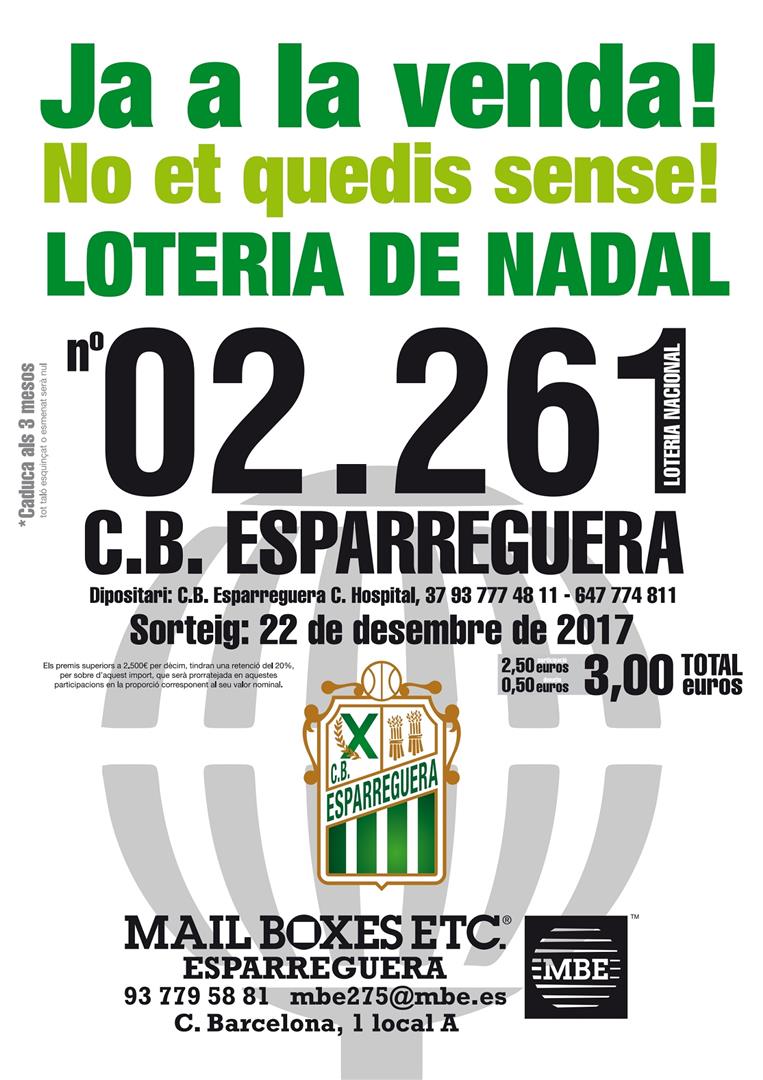 Ja a la venda la Loteria de Nadal. No et quedis sense!