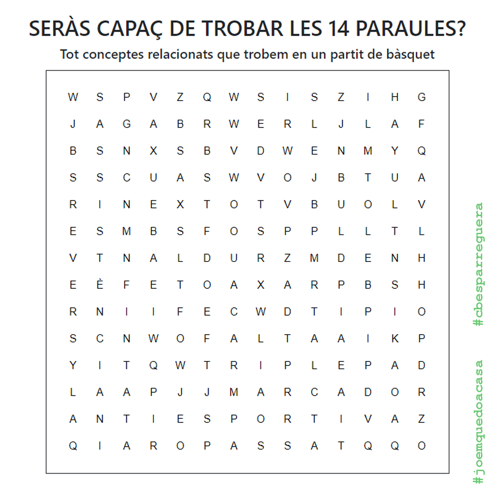 Activitats confinament: Sopa de lletres 2
