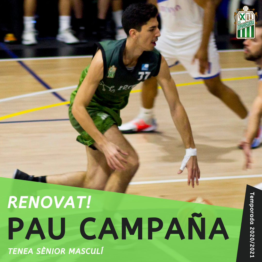 Pau Campaña renova amb el Tenea Sènior masculí fins al 2021