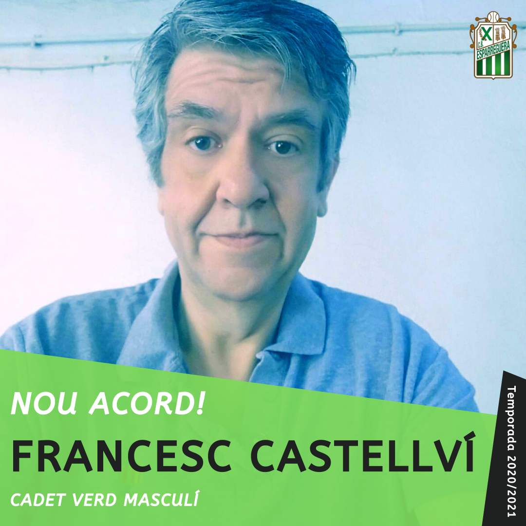 Francesc Castellví, nou entrenador del Cadet Verd masculí