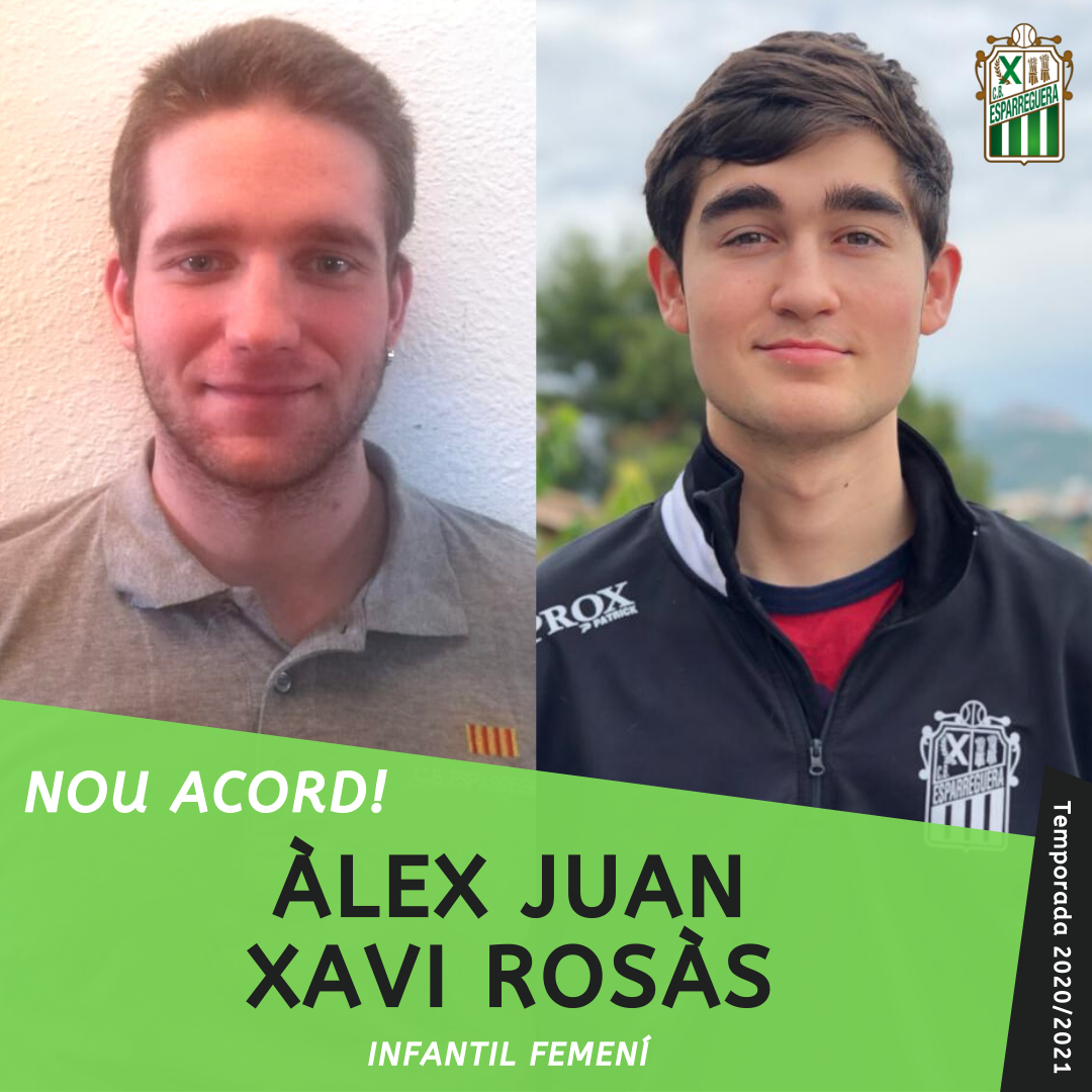 Àlex Juan i Xavier Rosàs, nous entrenadors de l’Infantil femení