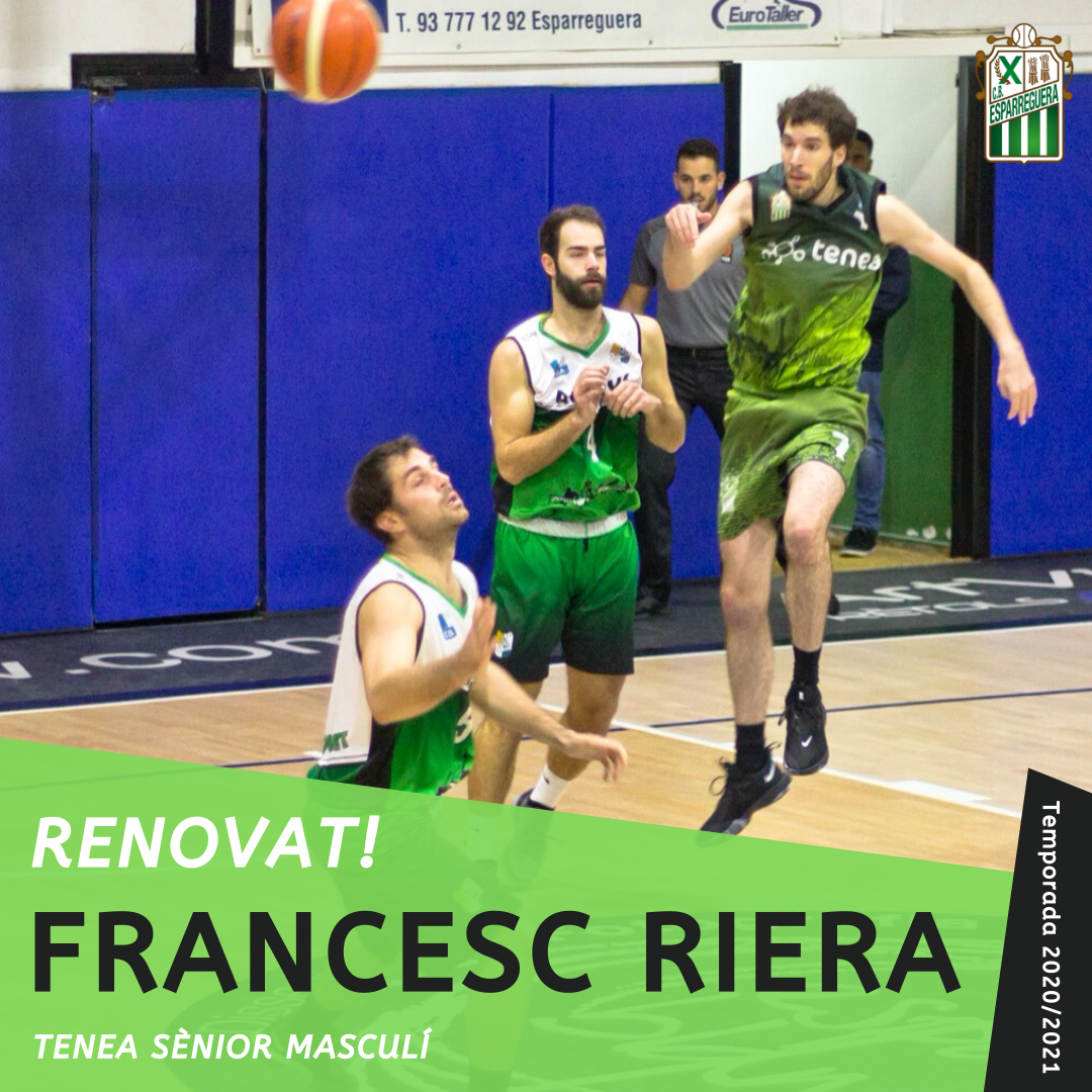 Francesc Riera renova amb el Tenea Sènior masculí fins al 2021