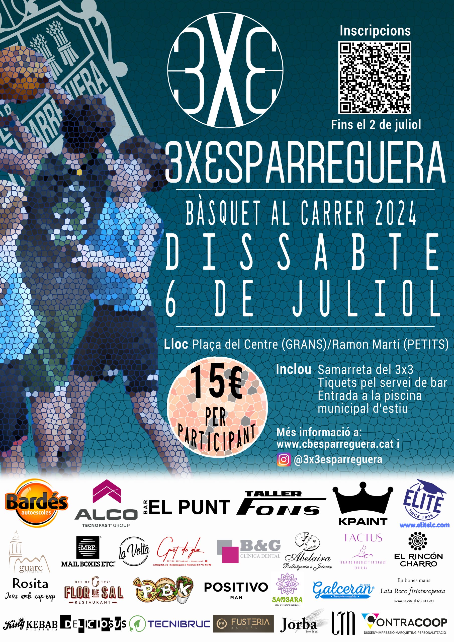 Cartell definitiu del 3×3 del C.B.Esparreguera del 6 de juliol de 2024